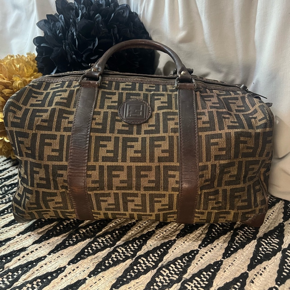 Fendi Zucca Boston bag